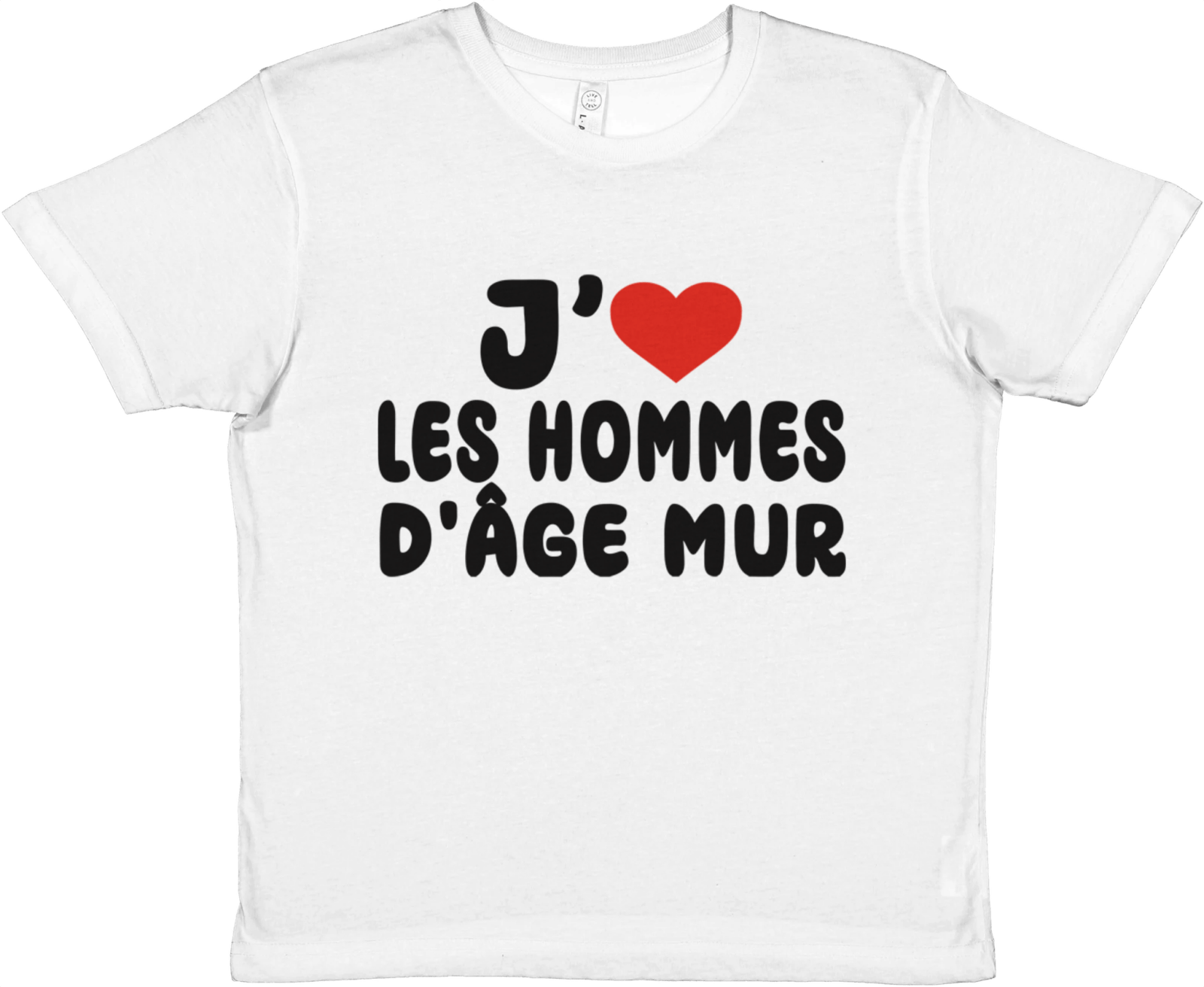 Baby Tee J'aime Les Hommes D'âge Mur - TheShirtless