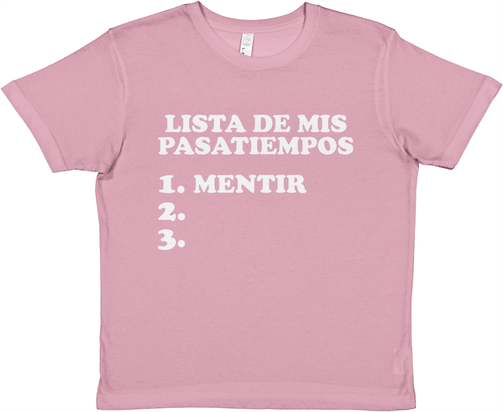 Baby Tee Lista De Mis Pasatiempos - TheShirtless