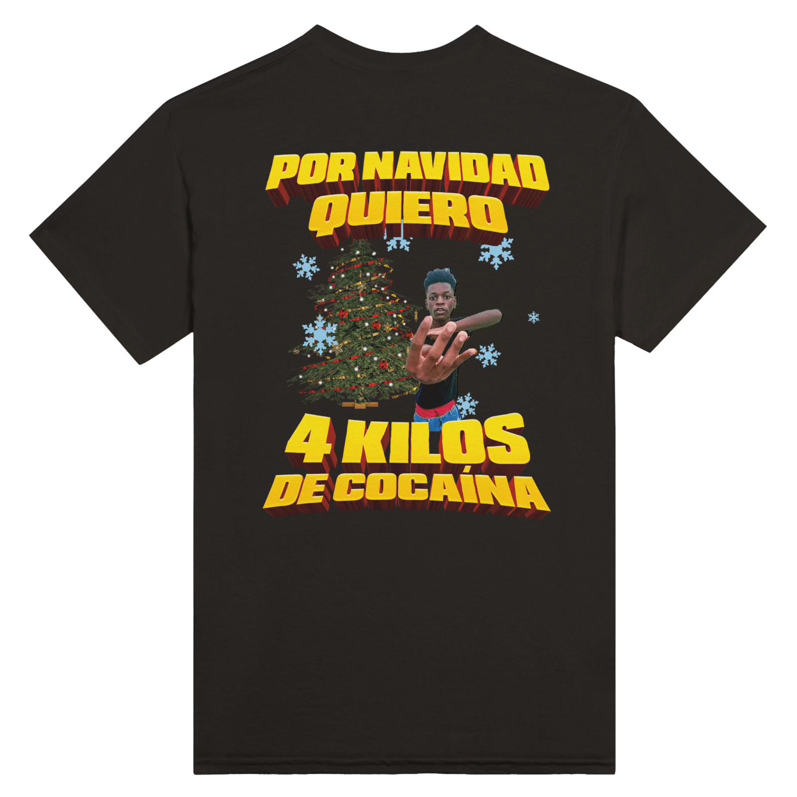 Con estampado en la espalda Por Navidad Quiero 4 Kilos De Cocaína - TheShirtless