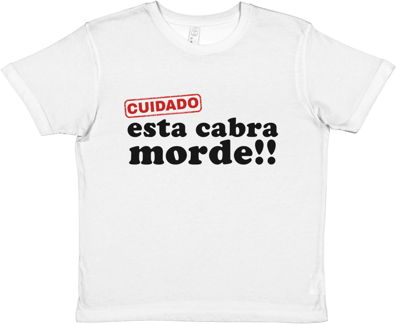 Cuidado Esta Cabra Morde Baby Tee - TheShirtless