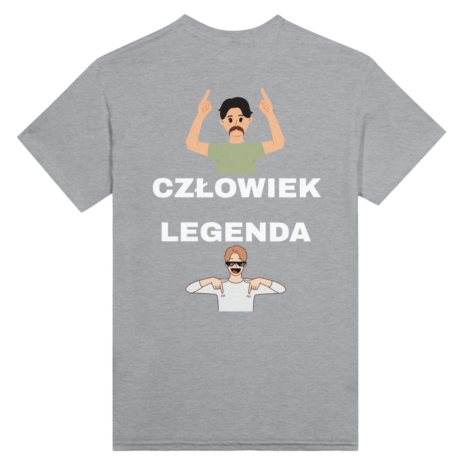 Człowiek Legenda Nadruk z tyłu - TheShirtless