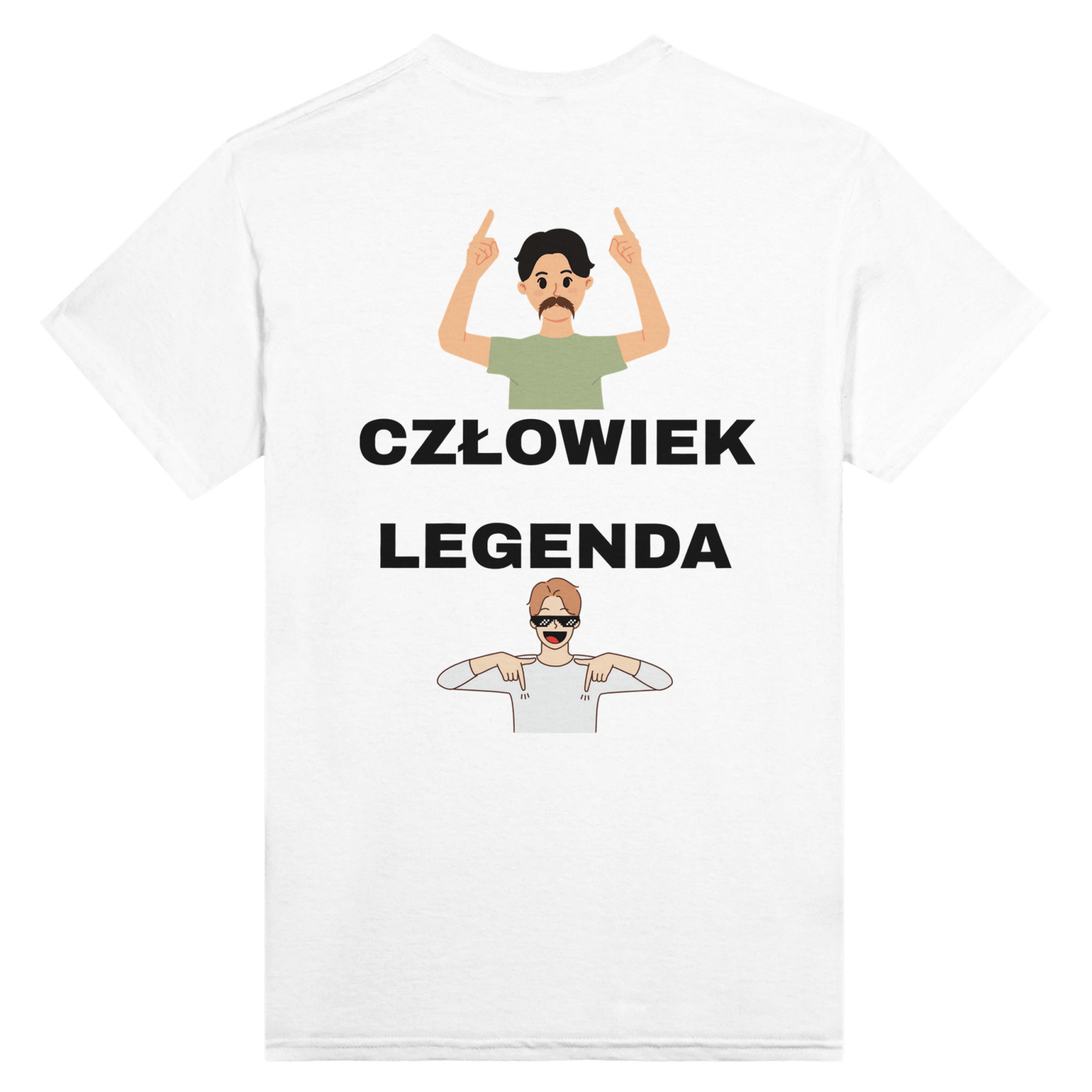 Człowiek Legenda Nadruk z tyłu - TheShirtless