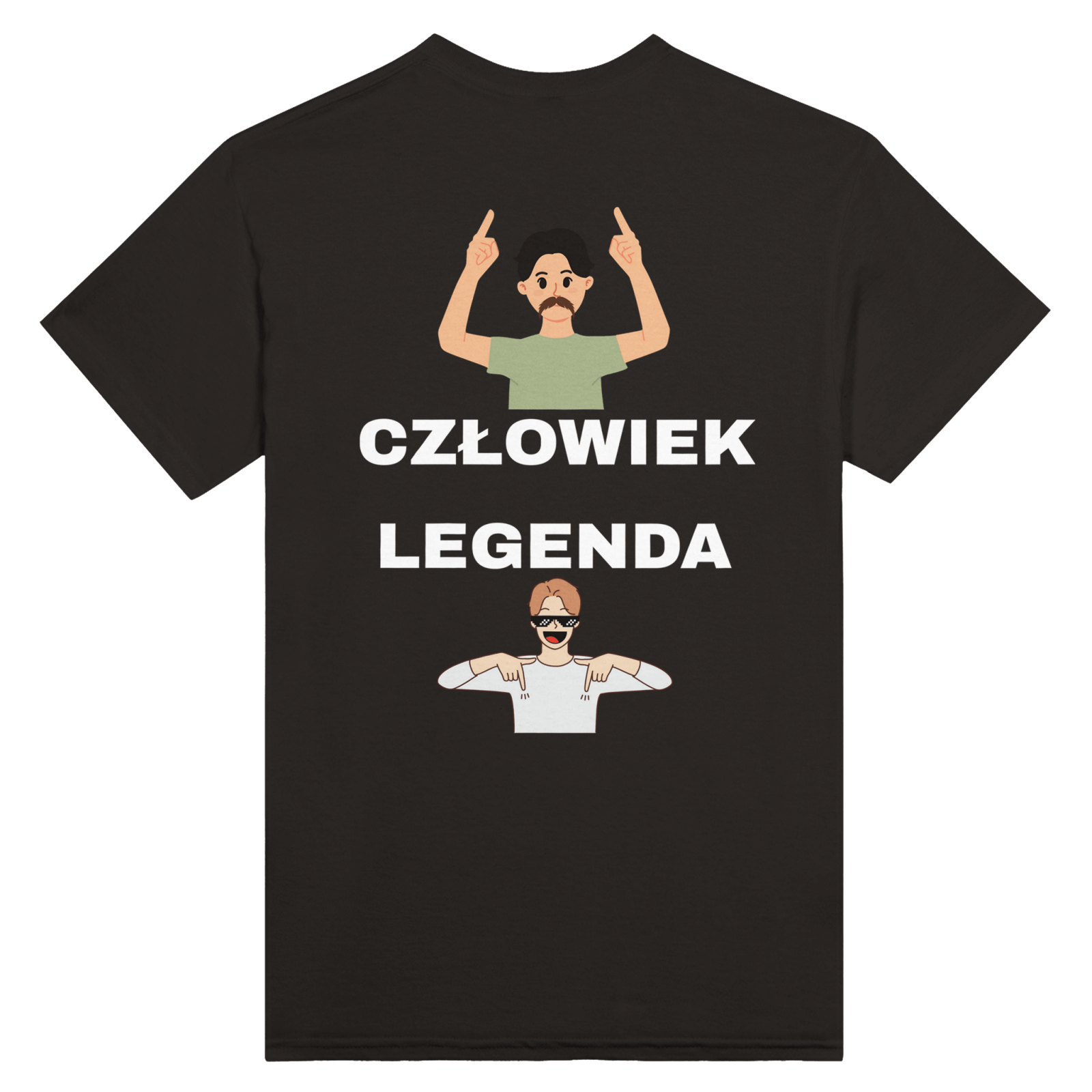 Człowiek Legenda Nadruk z tyłu - TheShirtless