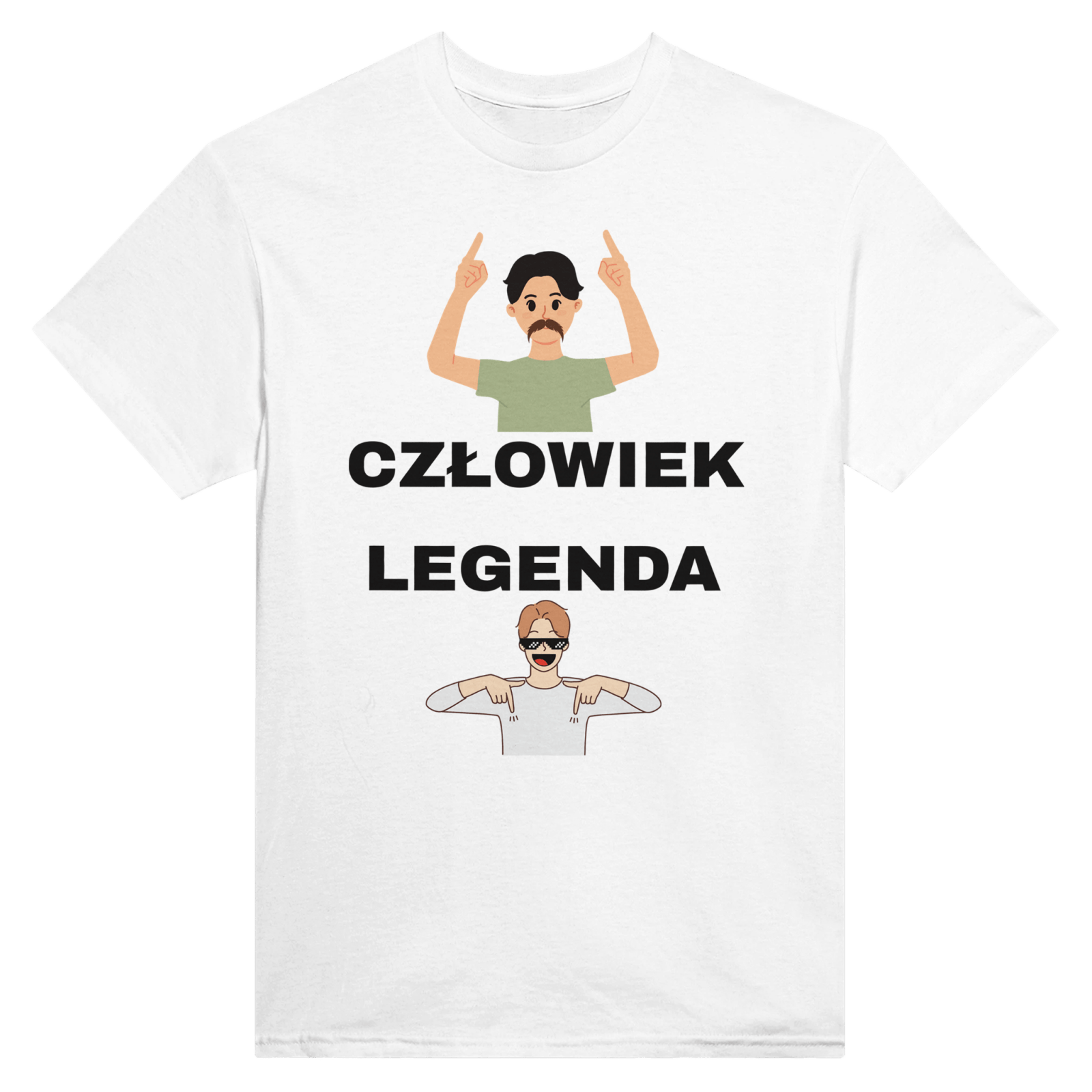 Człowiek Legenda Nadruk z tyłu - TheShirtless