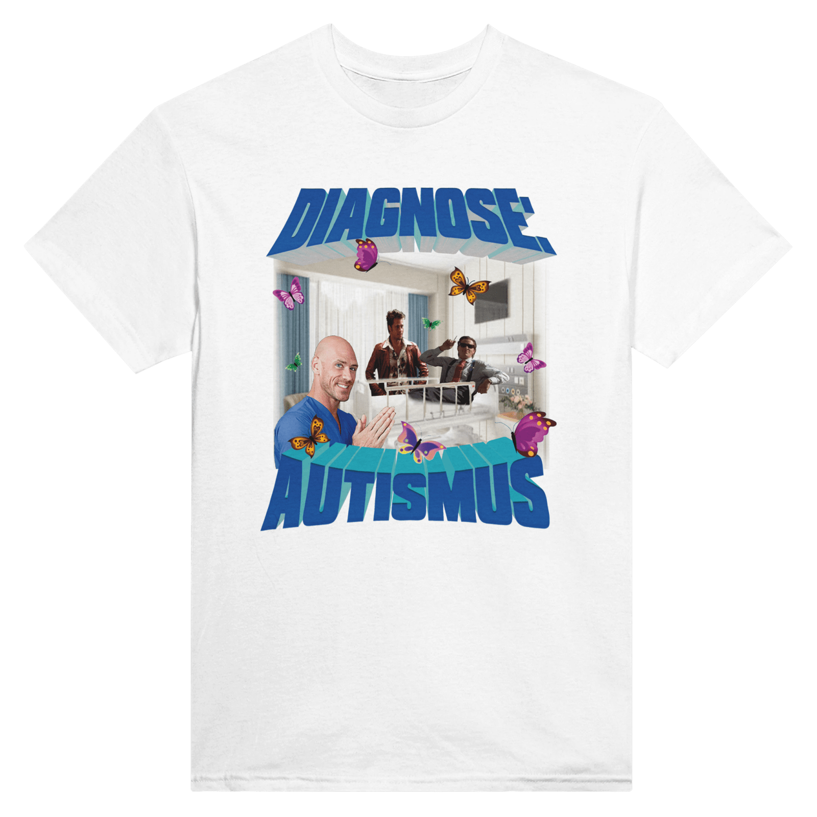 Diagnose Autismus Backprint T-Shirt - TheShirtless