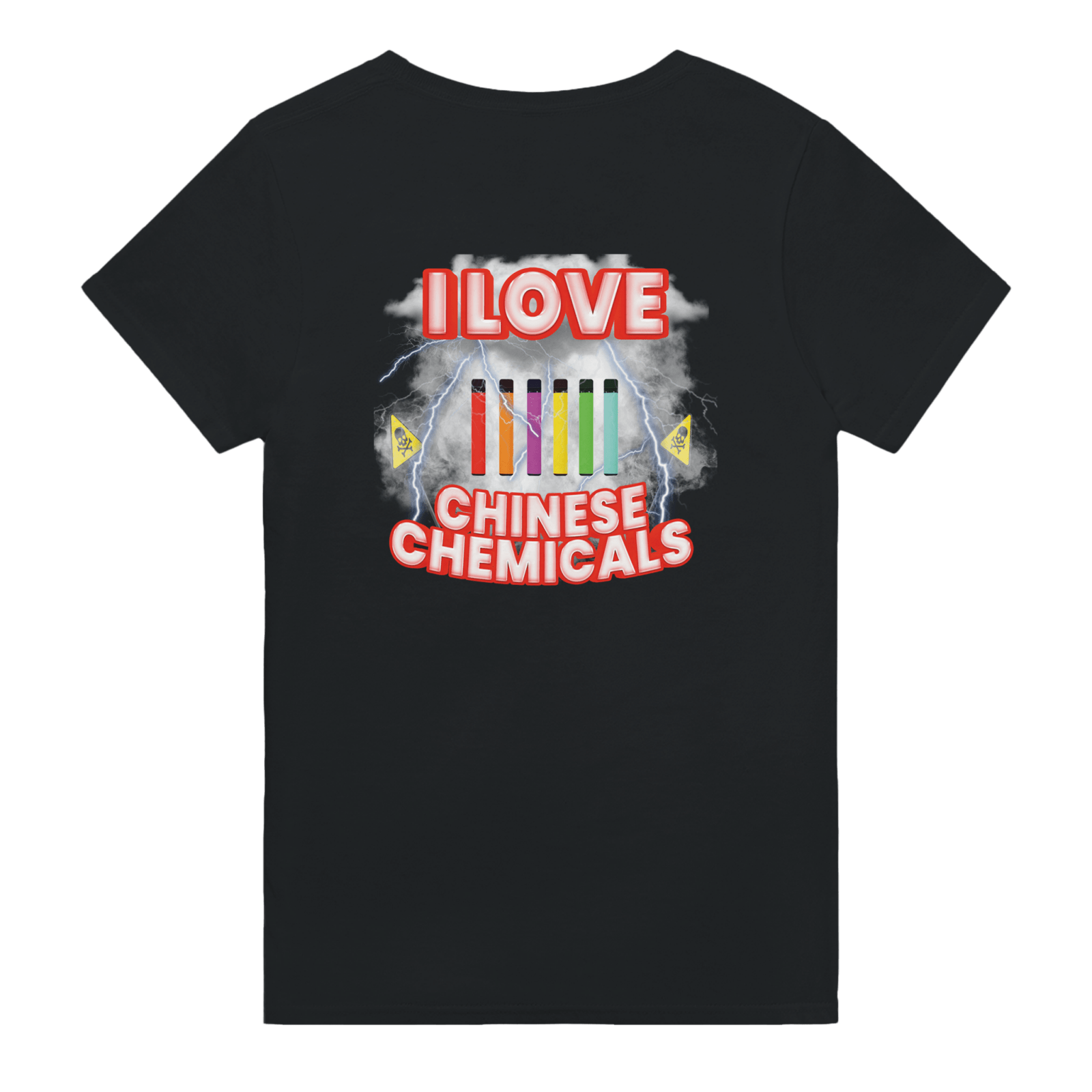 I Love Chinese Chemicals Backprint T-shirt - TheShirtless