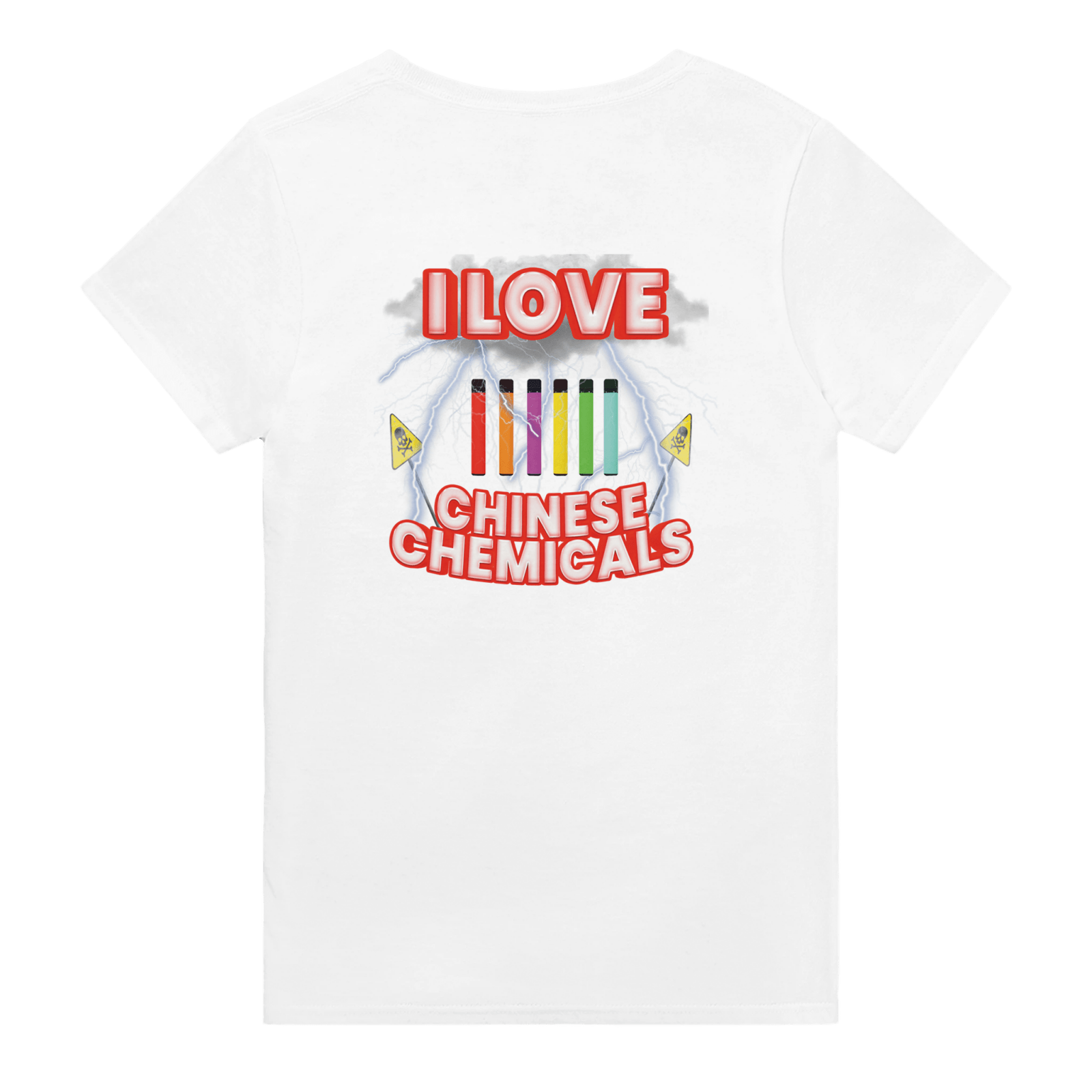 I Love Chinese Chemicals Backprint T-shirt - TheShirtless