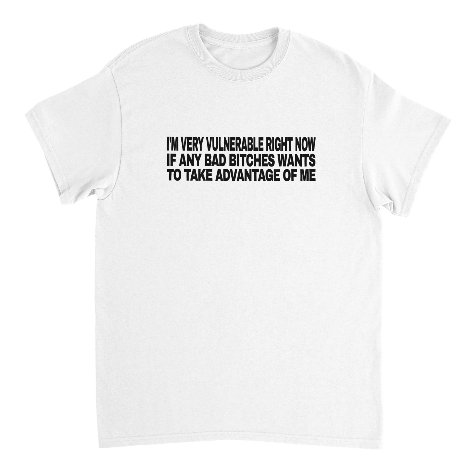 I'm Very Vulnerable Right Now If Any Bad Bitches Wants To Take Advantage Of Me T-shirt - TheShirtless