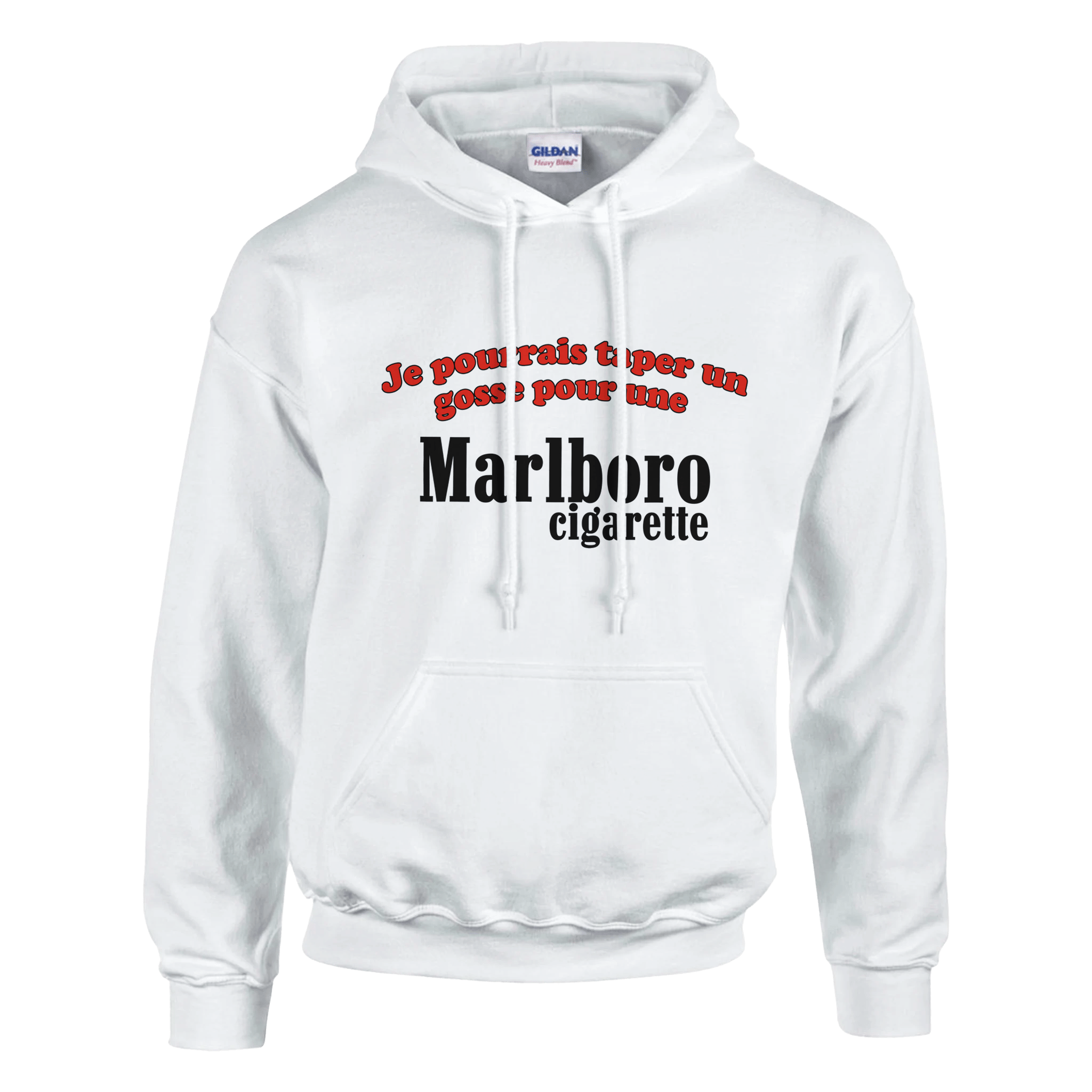 Sweat à capuche Je Pourrais Taper Un Gosse Pour Une Marlboro - TheShirtless