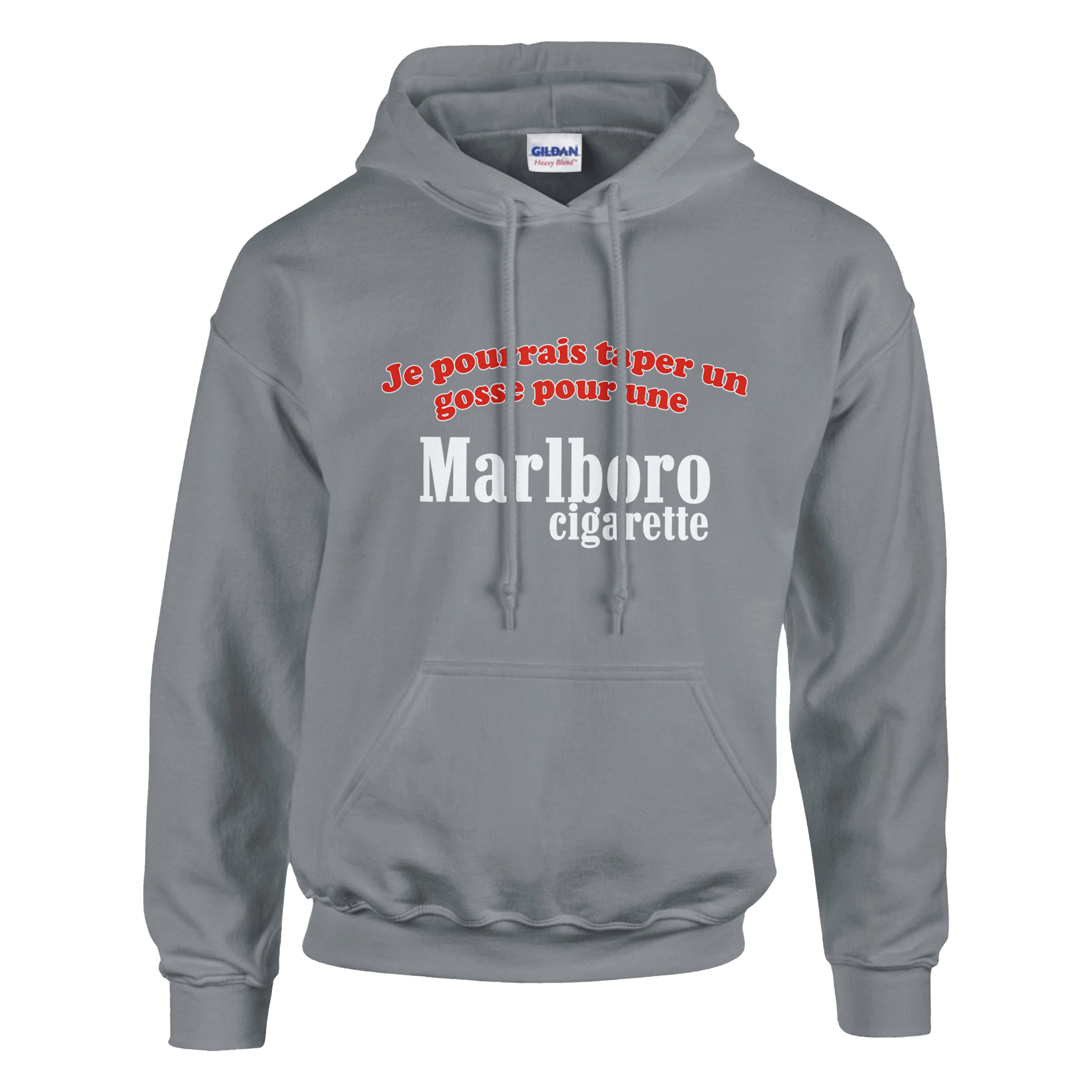 Sweat à capuche Je Pourrais Taper Un Gosse Pour Une Marlboro - TheShirtless